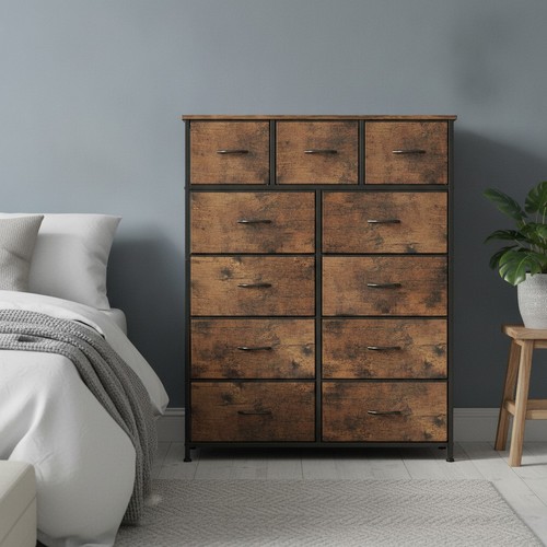 Rustic brown drawer fabric - rustic,