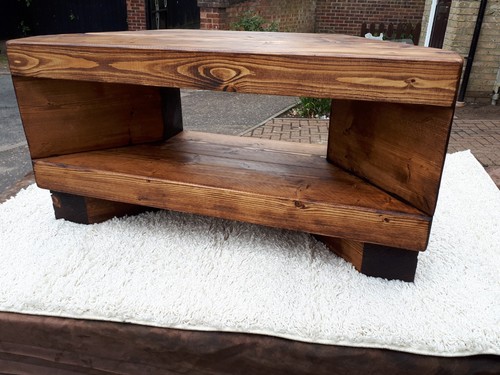 Corner rustic pine unit - rustic, tv