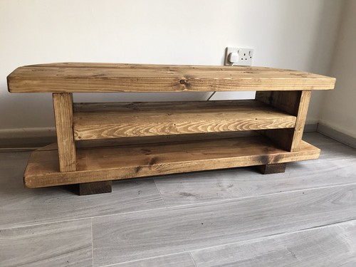 Corner rustic pine unit - rustic,