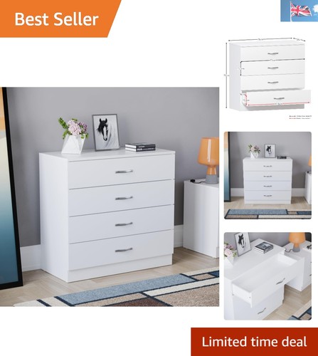 Riano drawer white - 4-drawer, chest