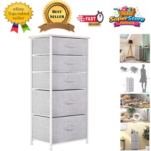 Elegant drawer fabric chest - 5-drawer,